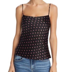 Women's Black Kylie Polka Dot Camisole Top